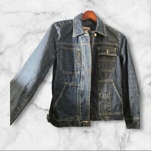 Caribbean Joe Blue Versatile Jean Everyday Jacket (Size:S)